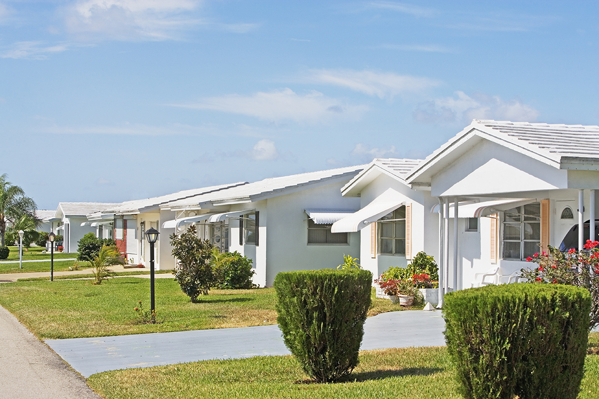 Row of houses for sale in a buyers market