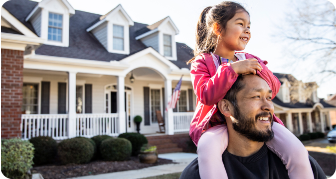 Man with daughter