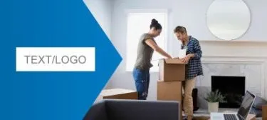 Prohibited advertising image showing girls unboxing products