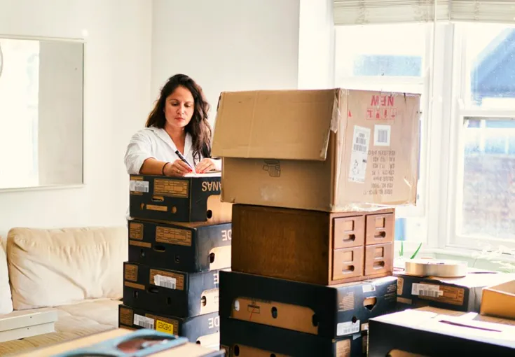 Moving checklist with calendar and task items