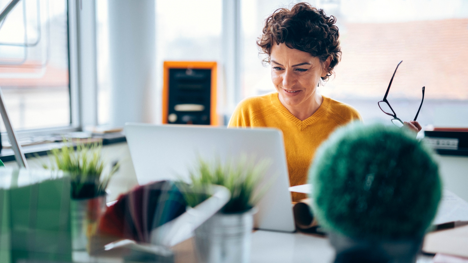 Marketing manager considering digital marketing options
