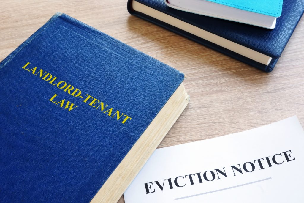 A book on landlord-tenant law for learning how to get rid of squatters.