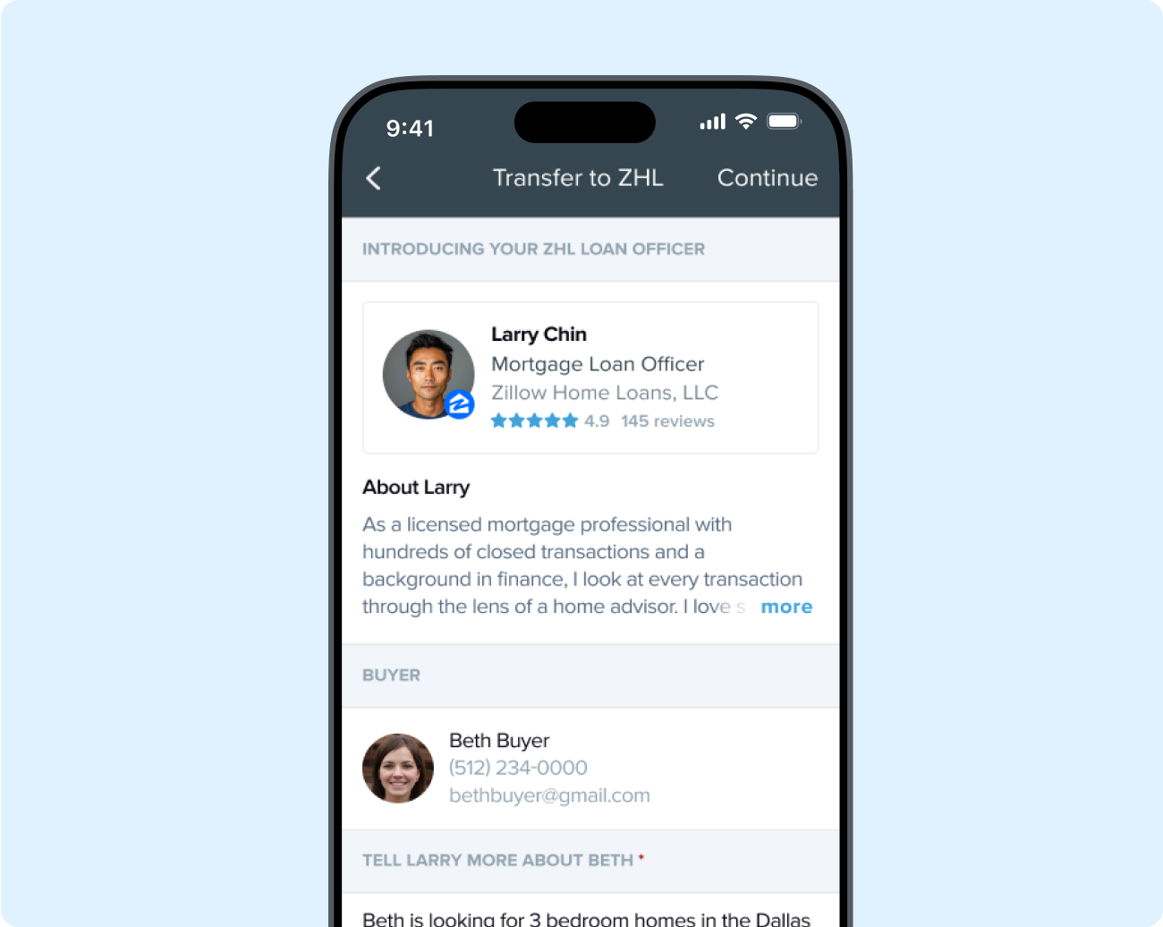 zillow home loans transfer
