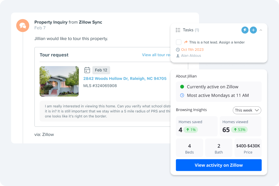 Prioritize the right leads with Zillow intelligence