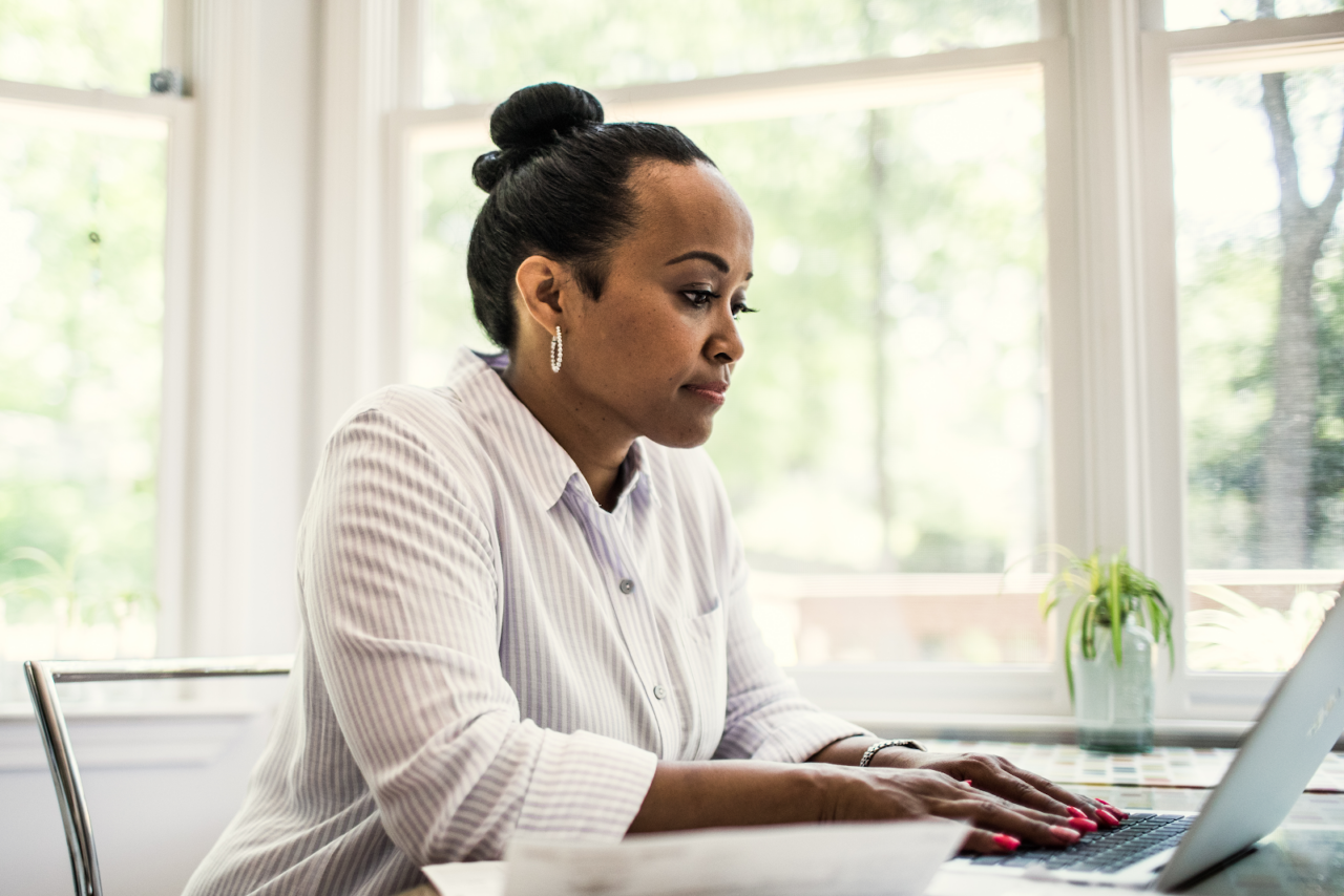 Woman on computer