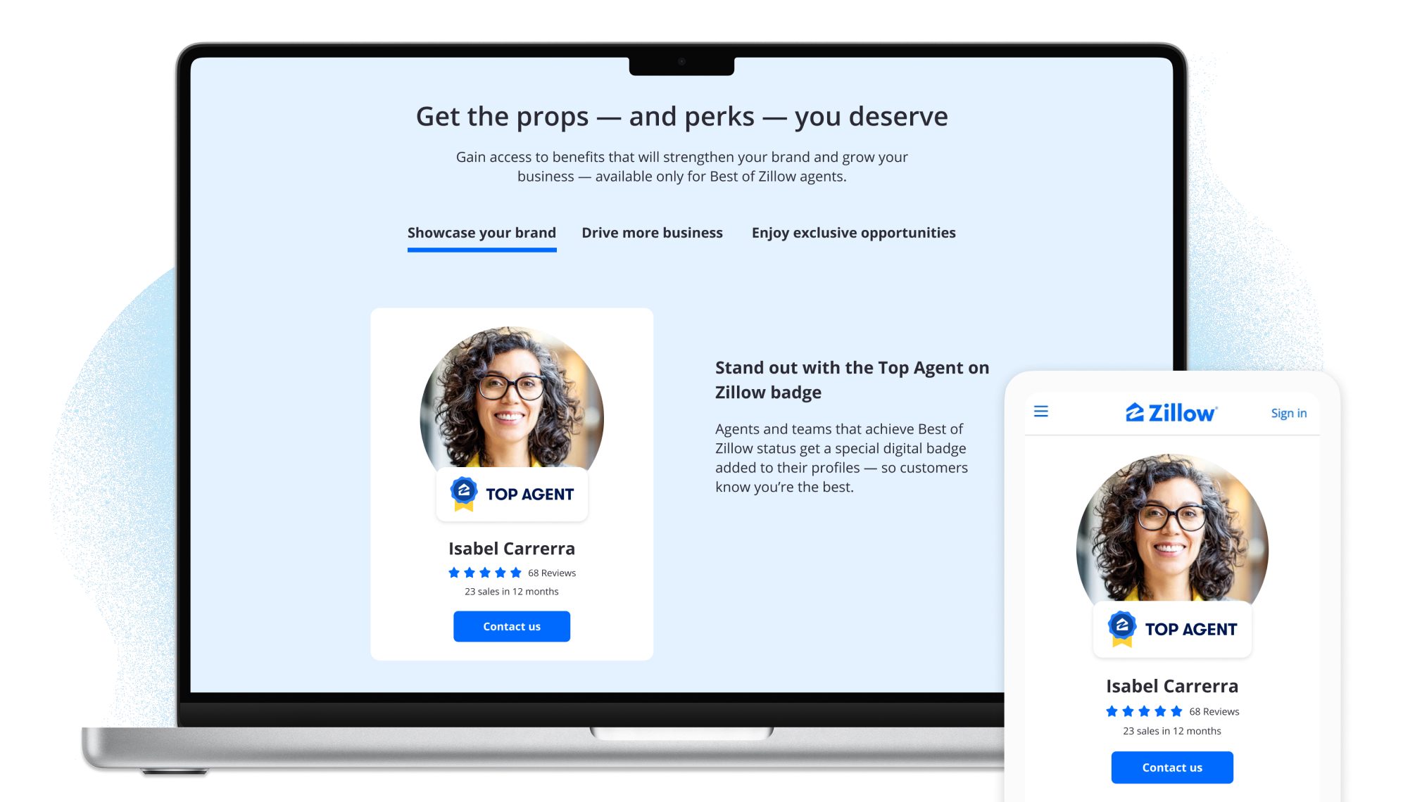 Top Agent on Zillow badge