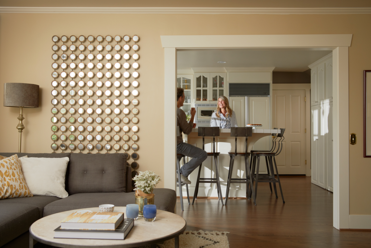 An example of a staged home in a property listing.