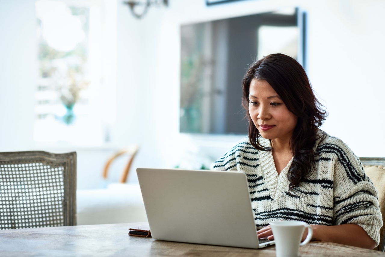 Woman at computer