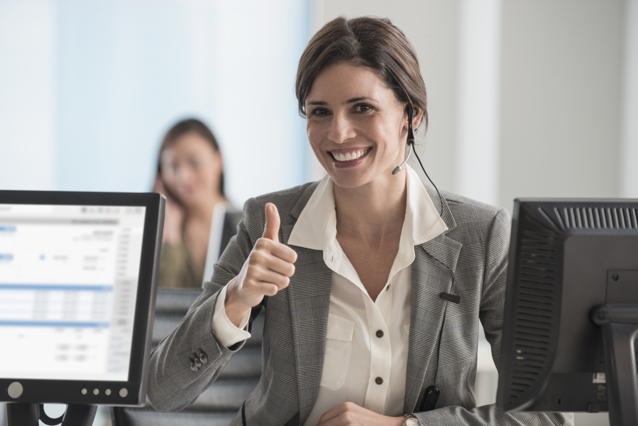 Woman giving a thumbs-up