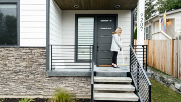 Agent preparing a home for a tour