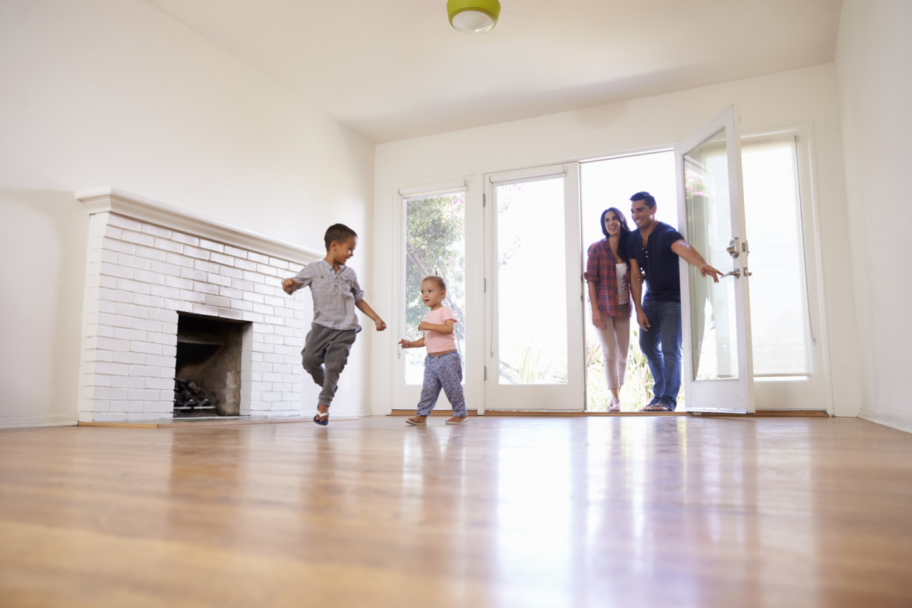 Young family explores new construction home