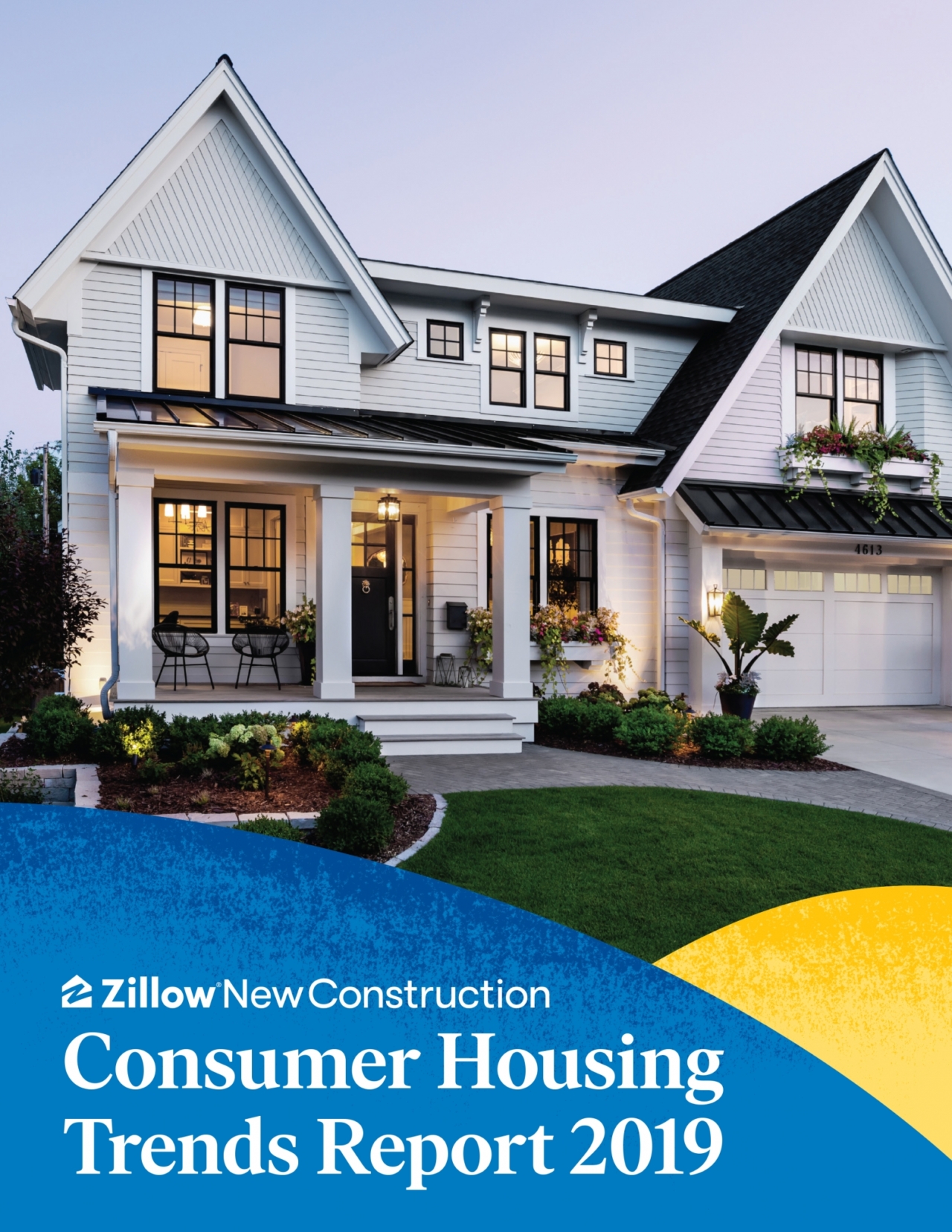 Cover of the Consumer Housing Trends Report 2019. It shows a home with a friendly glow inside.