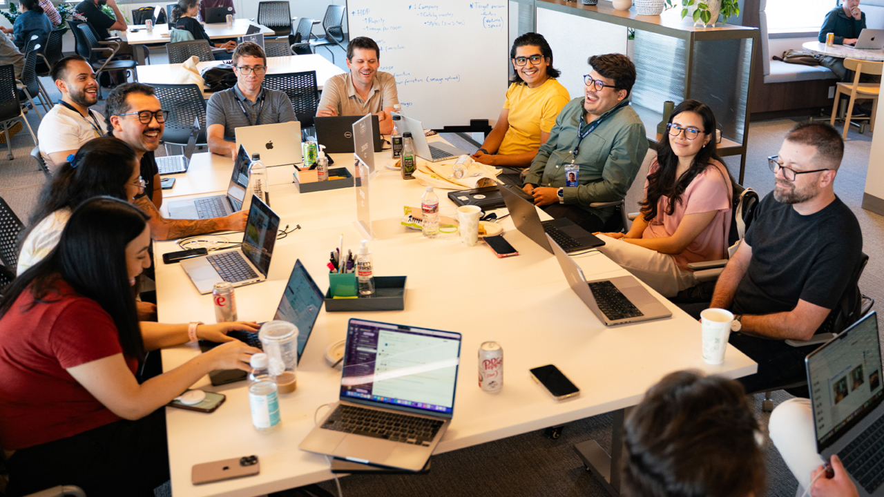 Zillow employees working together