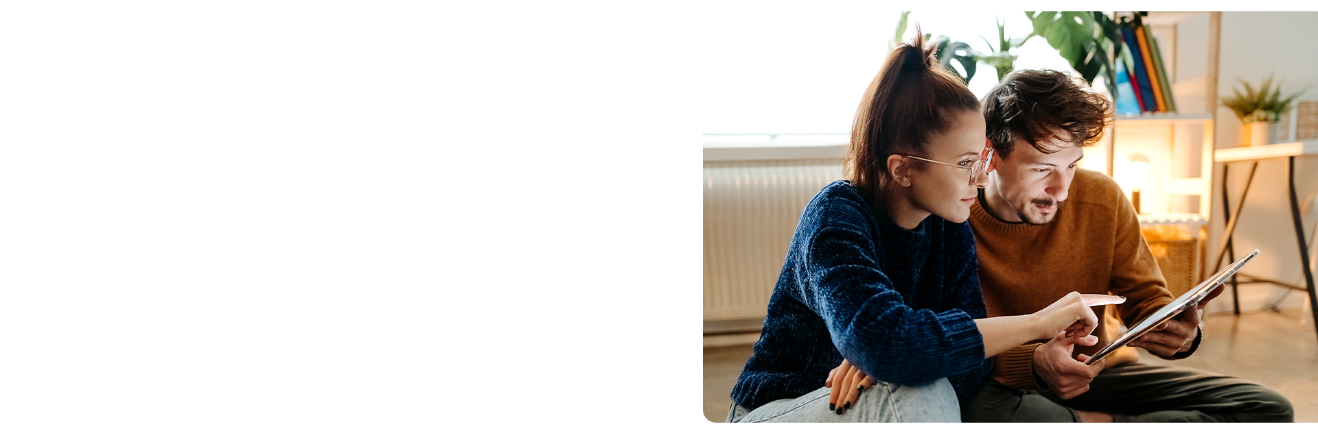 people looking at tablet