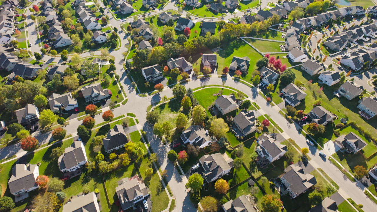 aerials of neighborhood