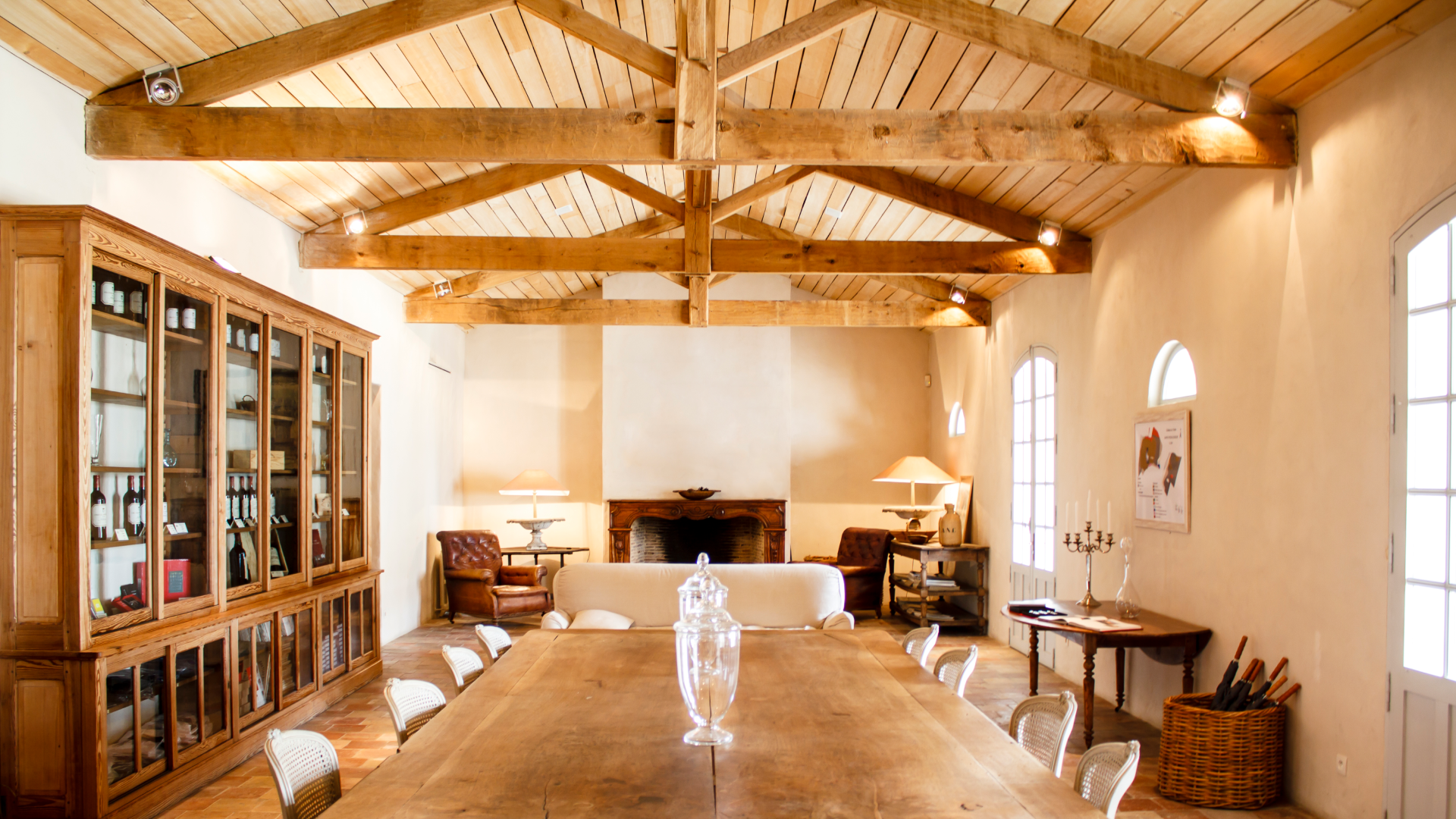 house with exposed beams