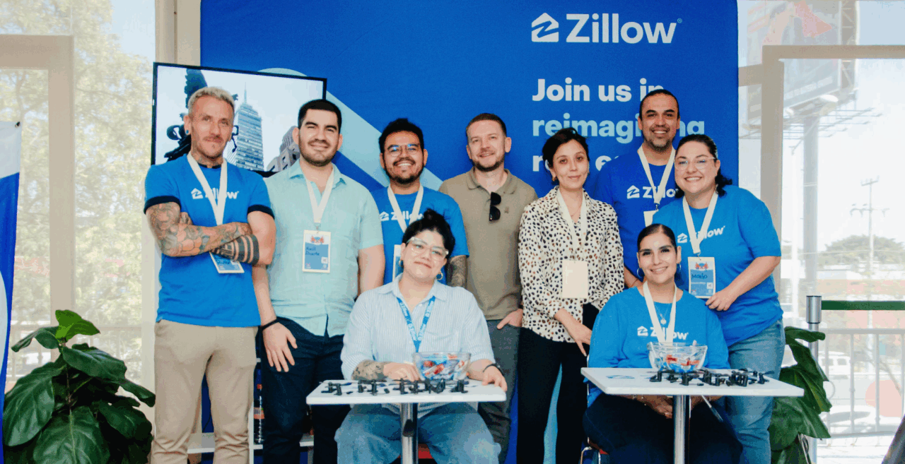 zillow employees at an event