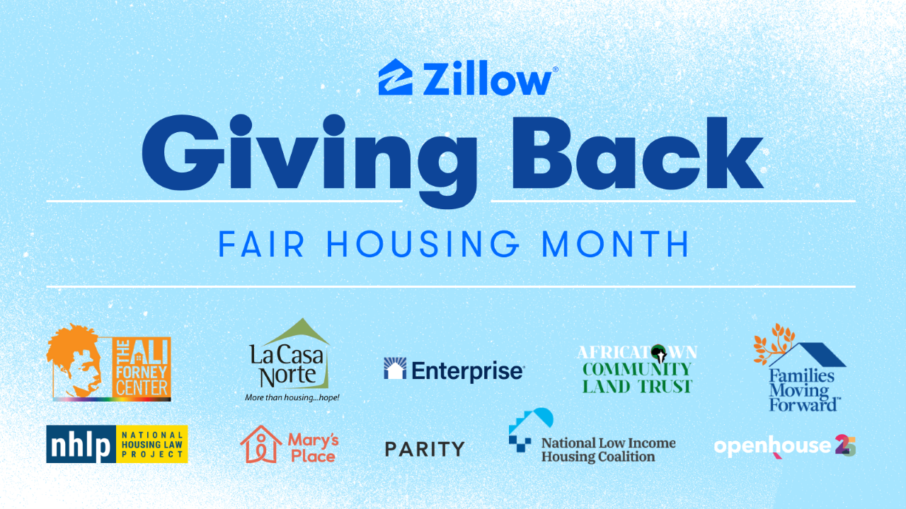 Zillow awards $100,000 to organizations dedicated to fair housing and ending homelessness
